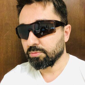 Men Sunglasses‎ Brown Lens Sports Shades Light Weight Confortable Running Lentes